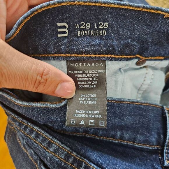 Mott & Bow Jeans Mens 29 x 28 Slim Straight Denim Blue - Picture 6 of 8